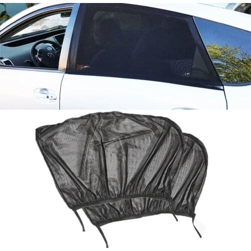 2pcs Car Styling Accessories Sun Shade Auto UV Protect Curtain Side Window Sunshade Mesh Sun Visor Protection Window Films