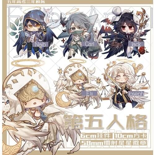 2021 Anime Game Identity V Jack Naib Subedar Eli Clark Angel Acrylic Keychain Cartoon Gifts Keyring Itabag Cosplay Toy Pendant