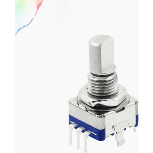 5PCS Half axis rotary encoder, handle length 15mm code switch/ EC11 / digital potentiometer with switch 5Pin Free shopping