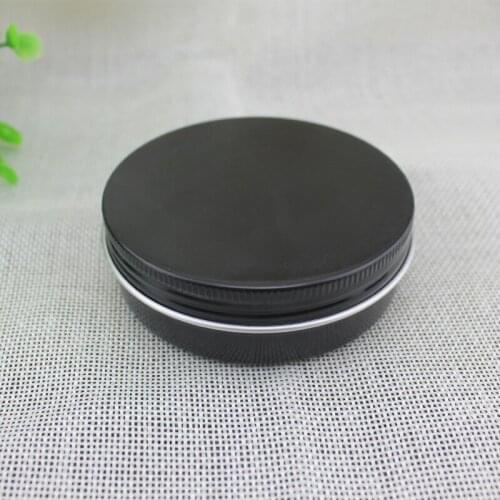50PCS/LOT Free shipping 100g Aluminum Jars 100ml Black Tin 100g Cosmetic Containers Crafts Pots ZKH35