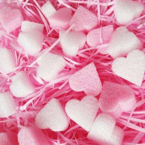 50pcs Pearl Cotton Creative Filling Love Heart-shaped Foam Filling Express Special Heart-shaped Gift Box Filling Material
