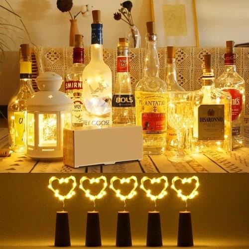 6Pcs 3Pcs/Lot Wine Bottle Lights with Cork DIY LED Lighting Strings Strip Light For Garland Party Wedding Christmas Halloween