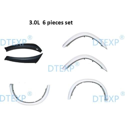 6 pieces set 3.0L front wheel eyebrow for pajero sport rear wheel eyebrow for nativa mudguard set for montero sport 2.4L 4 piece
