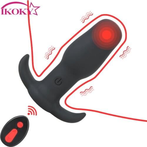 Anal Vibrator Prostate Stimulator Wireless Remote Controlled 10 Frequency Vibrating Massager Dildo Butt Plug Vibrators