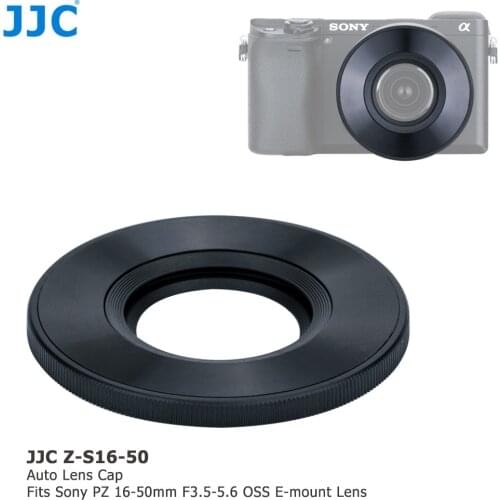 JJC ABS Camera Auto Lens Cap for Sony 16-50mm f/3.5-5.6 OSS Alpha E-mount Lens SELP1650 Automatically Lens Cap Protector