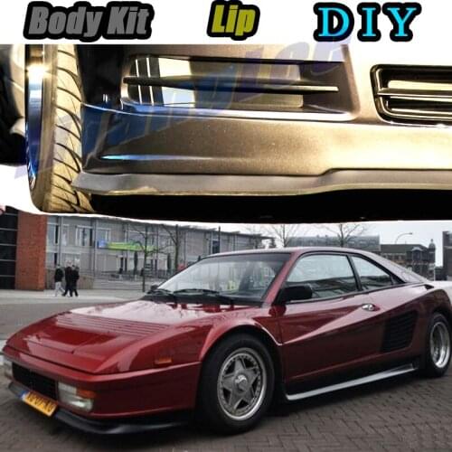 Car Bumper Lip Front Spoiler Skirt Deflector For Ferrari Mondial Tune Car Modified Body Kit VIP Hella Flush Lips