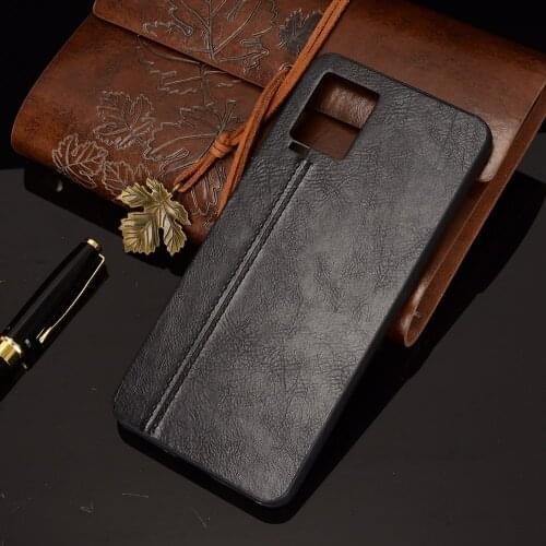 Case For IQOO7 Luxury PU Leather Texture PU Leather Back Hard Plastic Cover for IQOO7 V2049A