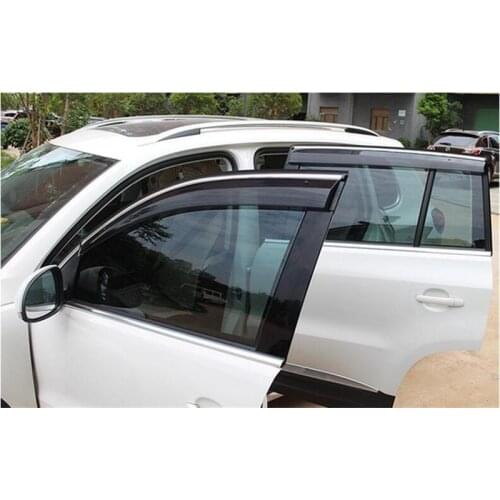 For Volkswagen VW TIGUAN Window Shades Sun Rain Deflector Guard Awnings 4pcs/set Car Styling 2013 2014 2015 2016 Accessories