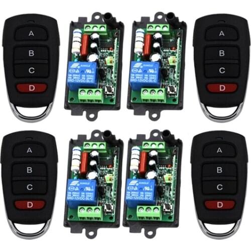 MITI-AC 110V 220V 1 CH 1CH RF Wireless Remote Control Switch System Transmitter And Receiver 315Mhz/433Mhz SKU: 5135