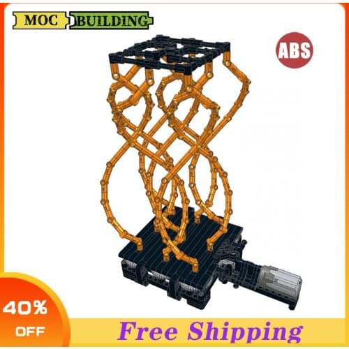 Creator Technology Bricks MOC-6090 High-Tech Slithy Toves-Kinetic Sculpture Assembly Building Blocks Sets Kids Education Toys