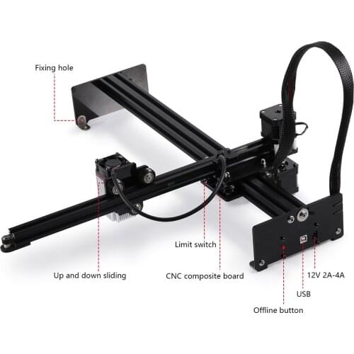 NEJE 7w CNC Laser Engraver DIY Logo Mark Printer Cutter Engraving Machine Woodworking 420x255mm Engrave Range