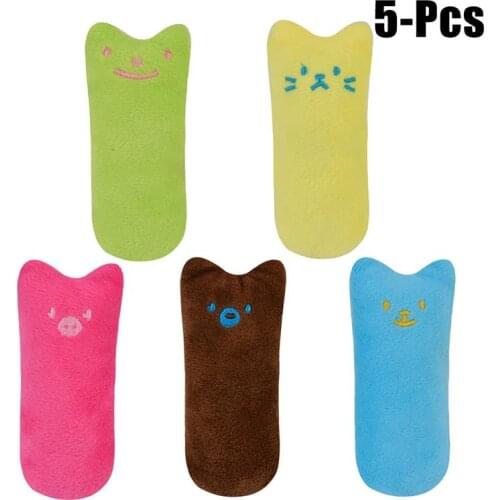 Legendog 5Pcs Pet Toys Set Cute Cartoon Bite Resistant Cat Dog Chew Toy Pet Plush Toy Pet Supplies Cat Dog Favors