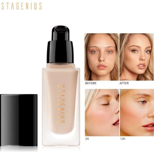 STAGENIUS Lightweight Concealer Matte Breathable Liquid Foundation Whitening Oil-control Longlasting Face Makeup Primer TSLM2