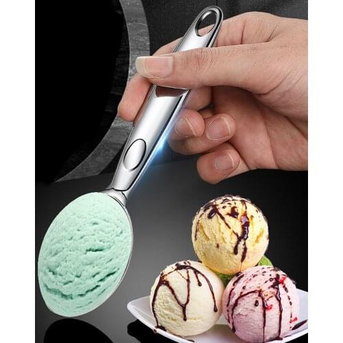 Ice Cream Spoon Spring Handle Spoon Non-stick Spoons Mashed Potato Watermelon Fruit Spoon Spherical Spoon Kitchen Accessories
