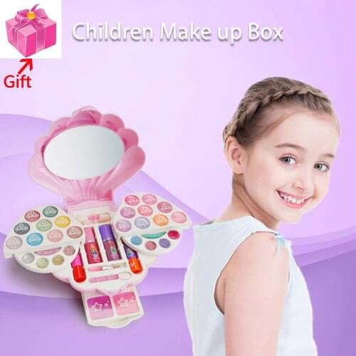 Real Makeup Palette for Girls Washable Makeup Kit Childrens Cosmetics Play Kit Non Toxic Girls Make up Set