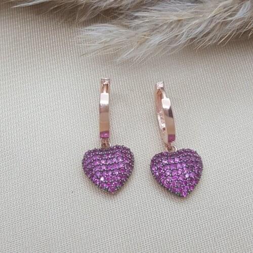 New Star Trendy 925 Sterling Silver Heart Fashion Drop Earrings For Women Earring Combined Love Fine Jewelry Luxury Accessories