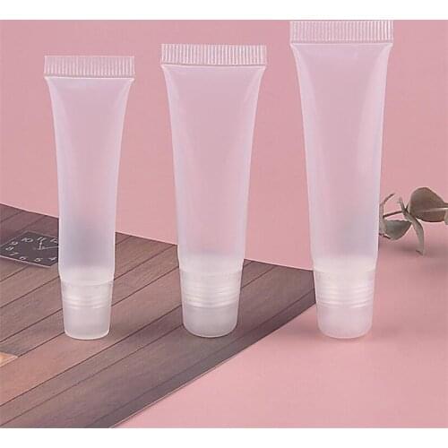10pcs 8/10/15ml Empty Lipstick Tube Lip Balm Soft Tube Makeup Squeeze Clear Lip Gloss Container Empty bottle Makeup bottle