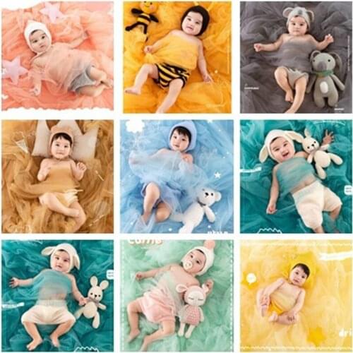 Dvotinst Newborn Photography Props Cute Cartoon Outfits Doll Creative Theme Set Fotografia Accessories Studio Shoots Photo Props