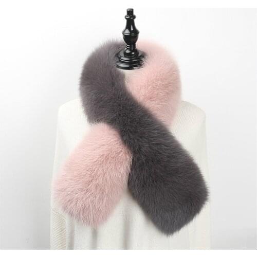 MS.MinShu Real Fox Fur Scarf Women Winter Scarf Natural Fox Fur Collar Custom Made Drop Shipping