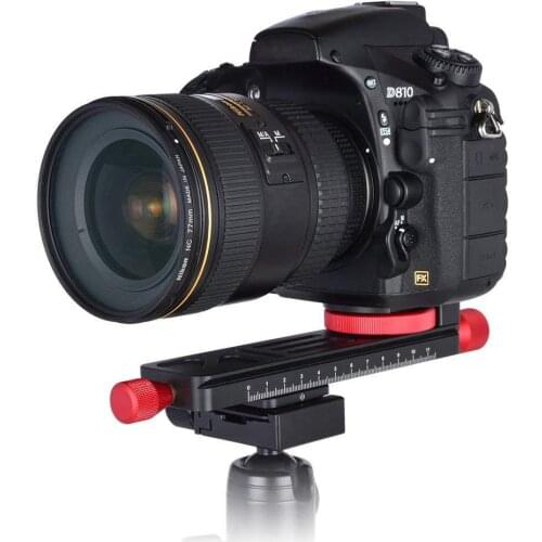 MeterMall W-160 2-Way Macro Focusing Rail Slider Plate Close-up Photography Tripod Head with 1/4" Screw