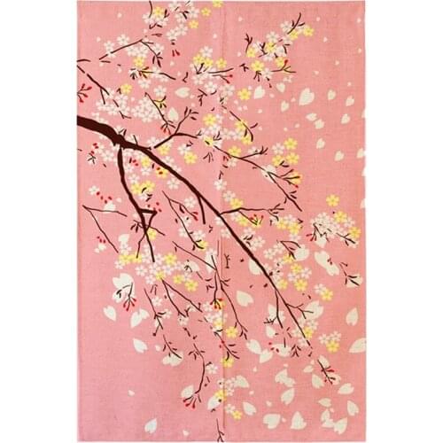 Japan Beimen Road Shower Curtain Cherry Blossom Japanese Fabric Printing Curtain Tapestry