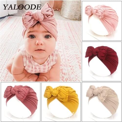 Warm Baby Hats For Boys Girls Infant Lovely Bow Hats Baby Beanie Caps Newborn Turban Baby Accessories Kids Gifts