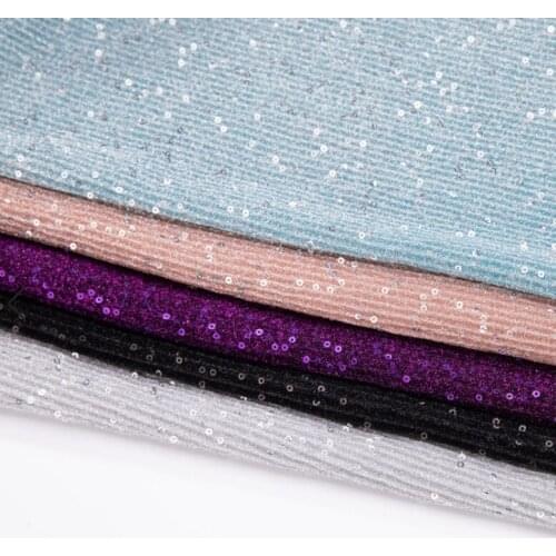 Knitted Elastic Sequin Fabric Suitable for Latin Dance Clothing and Other Dance Clothing Fabrics Glitter Shine Fabric 5 Yard