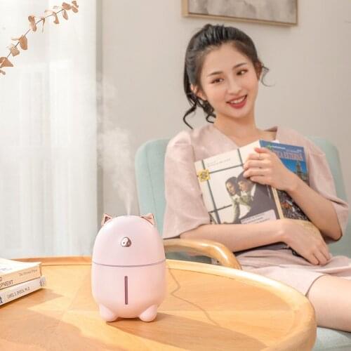 Pig pattern essential diffuser air humidifier cold cool mist maker with LED night light for home office