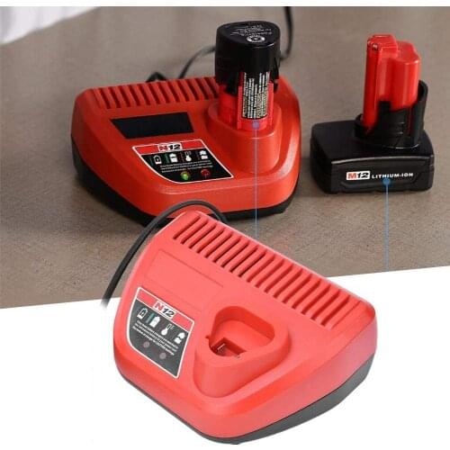 Li-Ion Charger For Milwaukee M12 N12 Input Output 12V 10.8V 48-59-2401 48-11-2402 Power Tools Charger For Milwaukee M12 N12