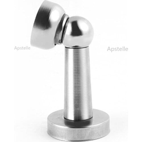 1pcs Door Stopper+1pcs Screw Thick Stainless Steel Strong Magnetic Door Catch Stop Stopper Rustproof