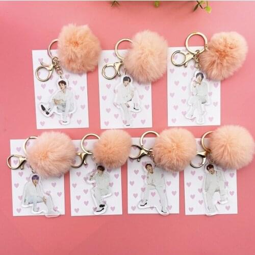 7 Pcs/lot Kpop Star Cute Keychain Jungkook V Jin Suga Jimin Rm Jhope Human Shape Plush Keyring Pendant Fans Toy