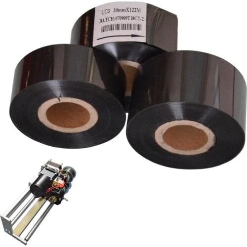 Black Width 25mm length 120M black thermal transfer ribbon on food industry