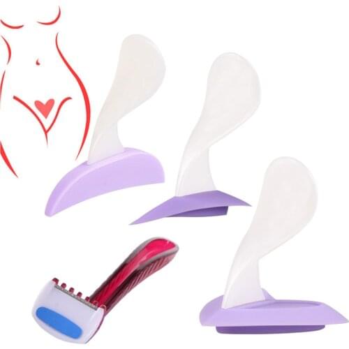 Purple Shaver Bikini Heart Triangle Straight Pubic Razor Trimmer Shaving Shaped Heart Stencil Straight With Hair Women