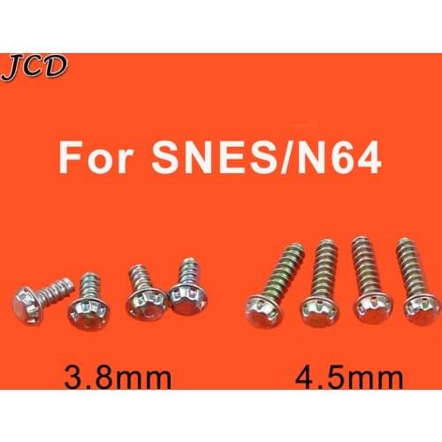 JCD 100PCS 3.8mm 4.5mm include ScrewDriver Bit Cartridge Case Screw for NES SNES N64 GB Game Cartridge case