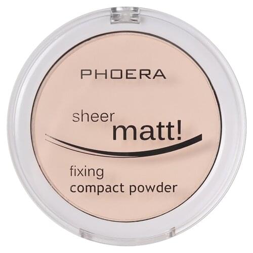 PHEORA Facial Powder 10 Color Silky Matte Face Pressed Compact Powder