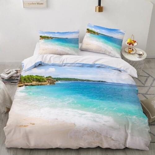 Landscape Serials Bedding Set Scenery Vocation Duvet Cover Comforter Bed Set 3D Quilt Queen King Size Bed Linens