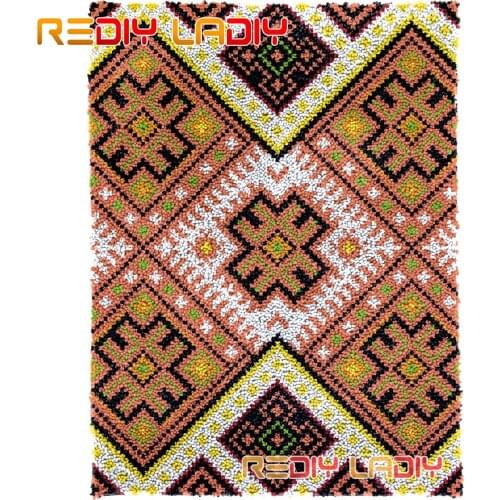 Latch Hook Rug Classic Pattern Lush Wall Tapestry Kits DIY Carpet Rug Lofty Yarn Cushion Arts Crocheted Fluffy Floor Mat Crafts