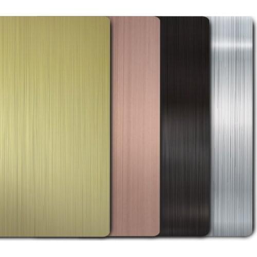 200x200x0.5mm Color Brushed Straight Aluminum Metal Sheet Anodised Plate Hairline Decoration Fall Finish Custom DIY Art Craft