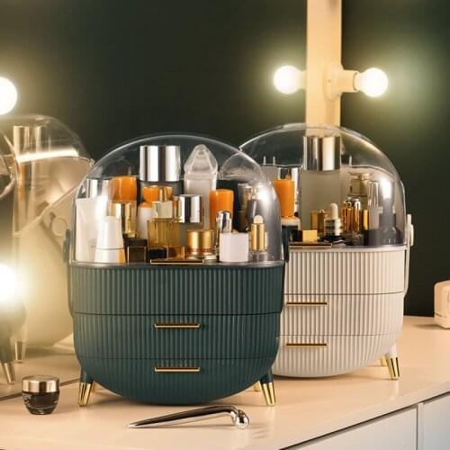Fashion Big Capacity Cosmetic Storage Box Waterproof Dustproof Bathroom Desktop Beauty Makeup Organizer MPwell