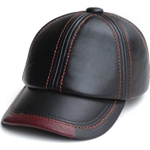 Autumn and winter high quality cowhide cap baseball cap male genuine leather hat male cap for man casual cap
