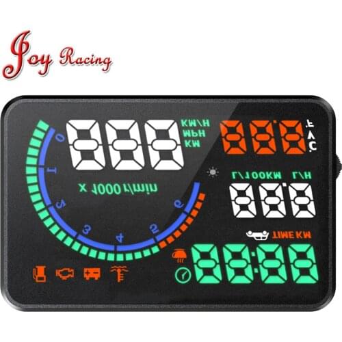 New i9 HUD Head Up display Auto HUD OBD2 Car Speed Projector Speedometer Car Detector Oil Consumption Security Alarm 2020