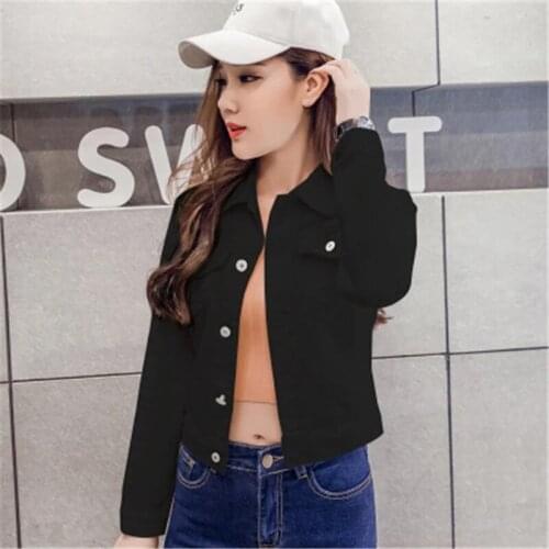 New Denim Jackets Womens Coat Casual Long Sleeve Short Jacket For Ladies Denim Coat Women Jacket Female Clothing