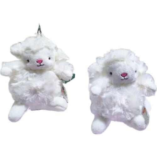 Wholesale 20pcs/lot 10cm Hot cute little sheep Plush toy keychain small bag Pendants gifts for chilren