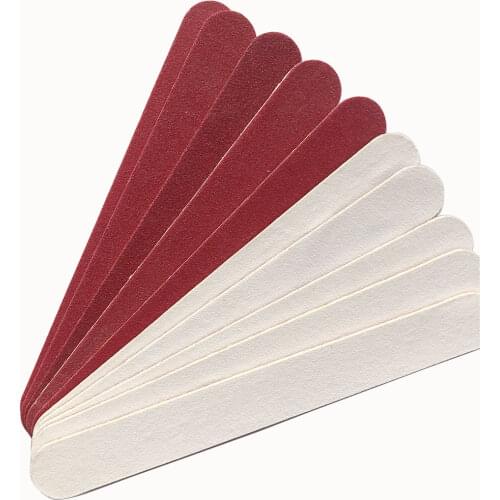 10 Pcs red Wooden Nail File 100/180 Wood Emery Board Manicure Tool Nail Art Tool