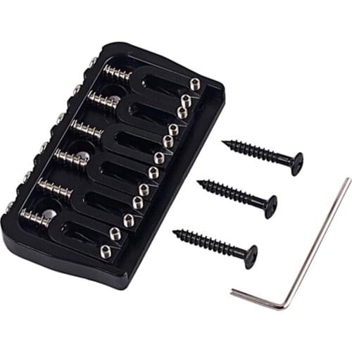GA890 Durable Portable 6 Strings Saddle Black Bridge Electric Guitar Music Equipment Accessories Attachment