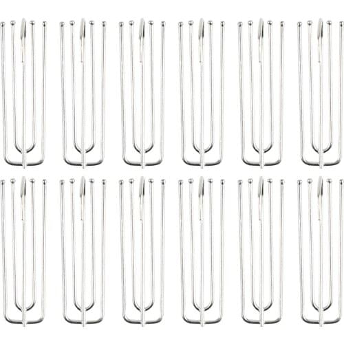 40pcs Durable Curtain 4-Prong Hooks Curtain Hanging Hooks Curtain Accessories Four-Claw Hook Hardened Four-Pronged Cloth Hook