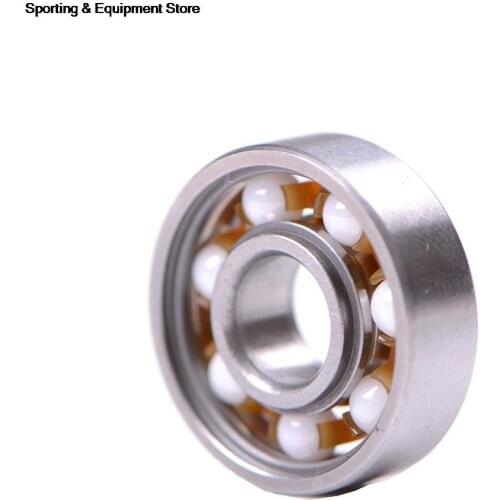 One Piece Black Ceramic Alloy Inline Speed 608 Ball Bearing For Finger Spinner Wear Resistant Skateboard Bearings