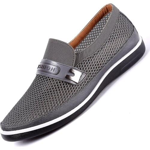 Cloth shoes Summer mesh shoes Mens casual shoes Mens breathable fashion casual mesh shoes Single shoes H404