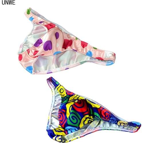 Circle Dots Printed Men Sexy Briefs U Pouch Gay Swimwear/Bathing Underwear Sexy Male Underpants Funny