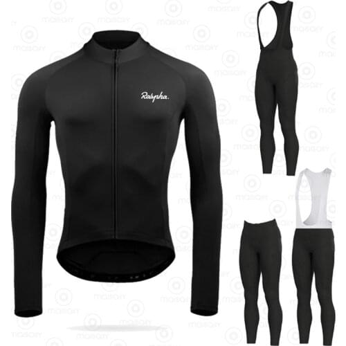2021 Raphaful Autumn Cycling jersey Set bib pants ropa ciclismo bicycle MTB bike clothing Set Men New Long Sleeve Jersey clothes